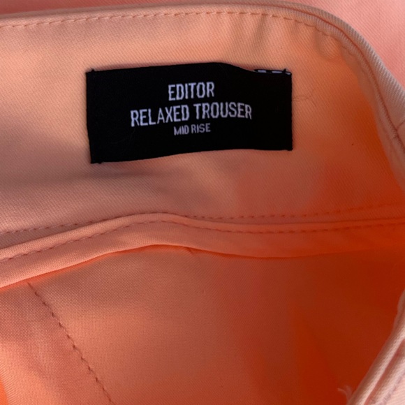 Express; Peach/Apricot; Editor Relaxed Mid-Rise Trousers; NWT; Women’s 6R - Picture 6 of 8